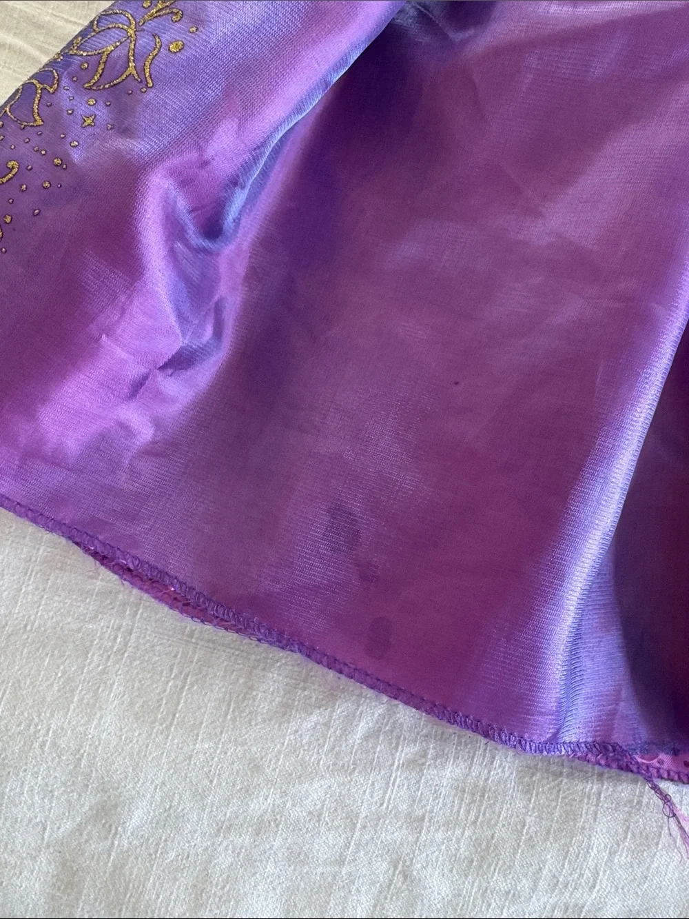 Disney Purple and Pink Princess Dress-Up Gown with Gold Trim
